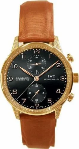 IWC Portugieser Chrono-Automatic Rose Gold / Black / Diamond IW3714-29 (IW371429)